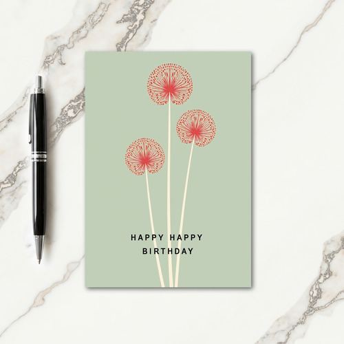 Modern Birthday Bloom Card