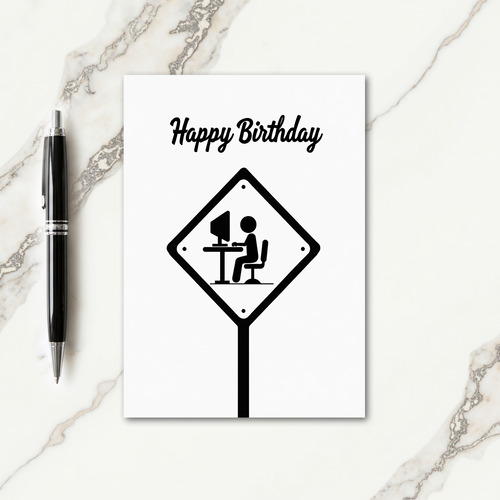 Modern Birthday Silhouette Card