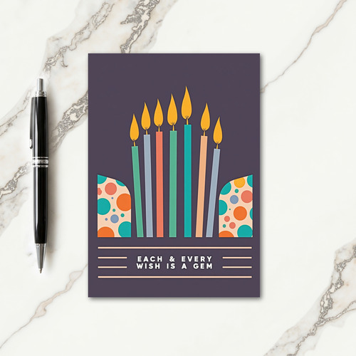 Modern Candle Birthday Card