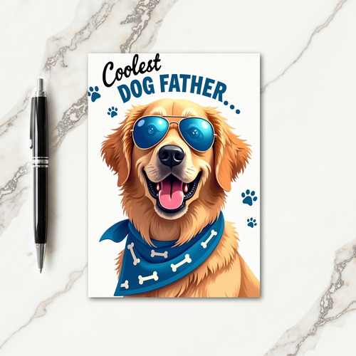 Modern Canine Fathers Day Card