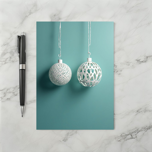 Modern Christmas Ornament Card