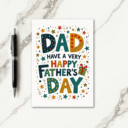 Modern Dads Day Graphic Card