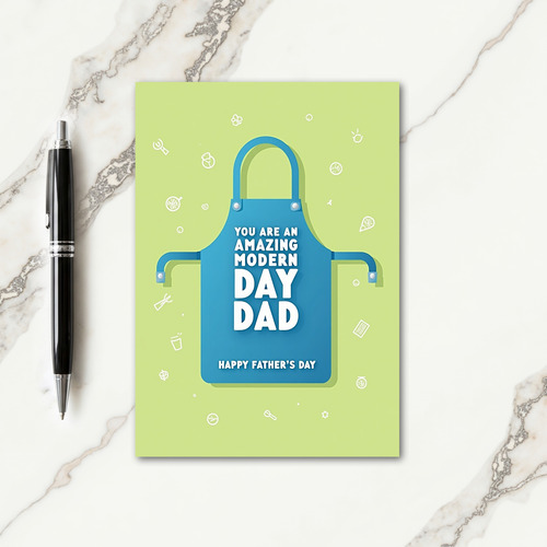 Modern Day Dad Icon Fathers Day Card