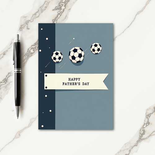 Modern Fathers Day Banner Card