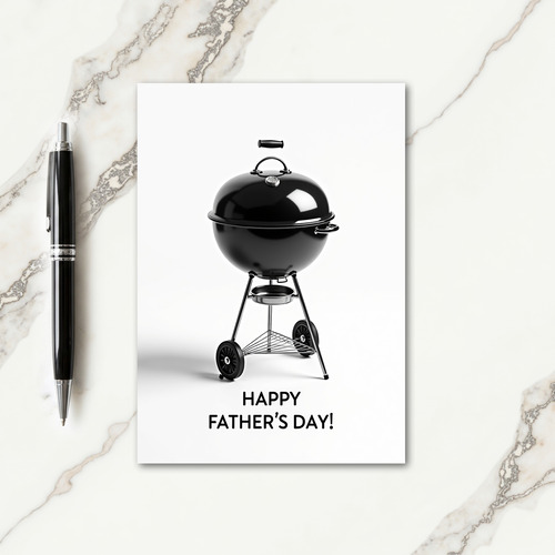 Modern Fathers Day Bbq Card