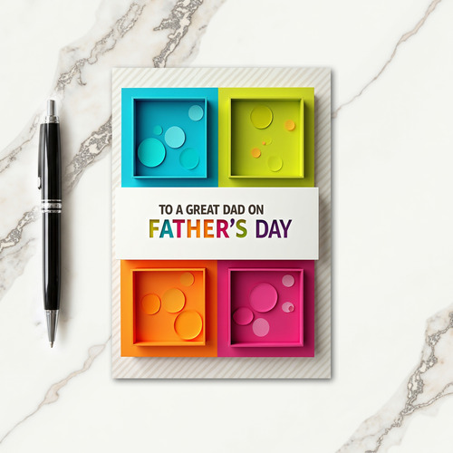 Modern Fathers Day Color Card