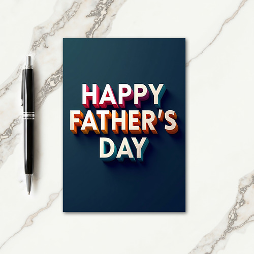 Modern Fathers Day Type Card