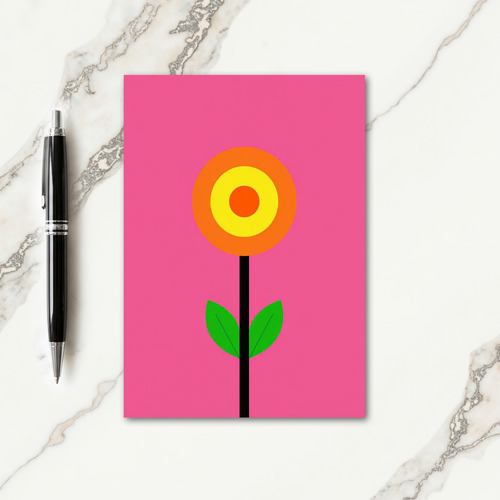 Modern Floral Art Card