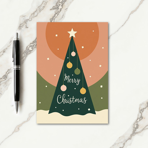 Modern Geometric Tree Card