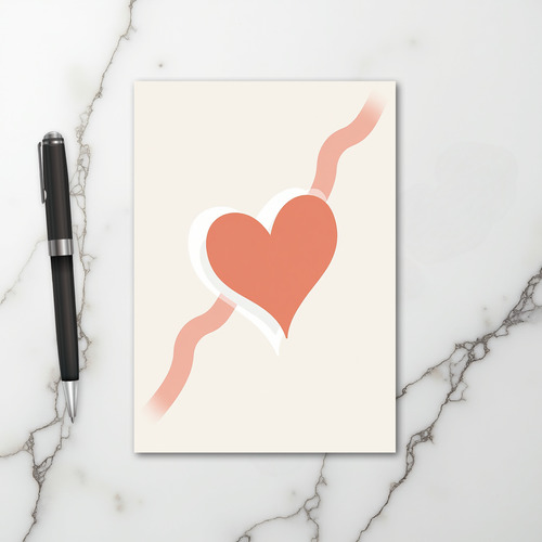 Modern Heart Love Card