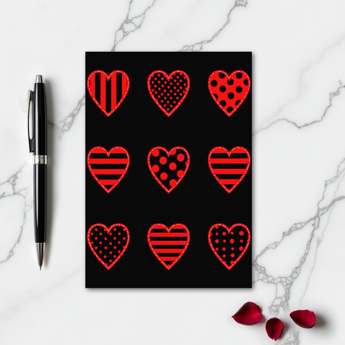 Modern Hearts Pattern Card