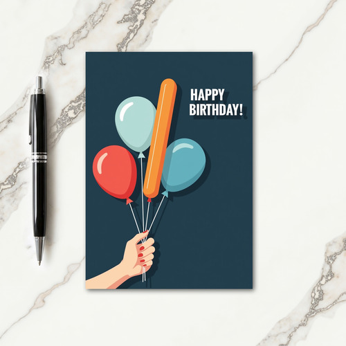 Modern Illustration Birthday Card