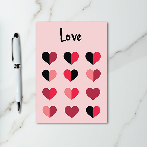 Modern Love Hearts Greeting Card