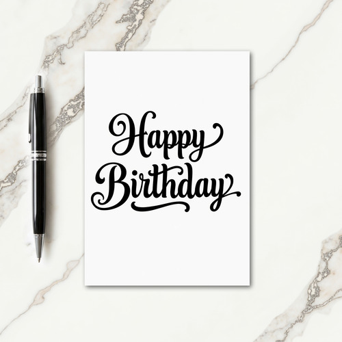 Modern Minimalist Birthday Card