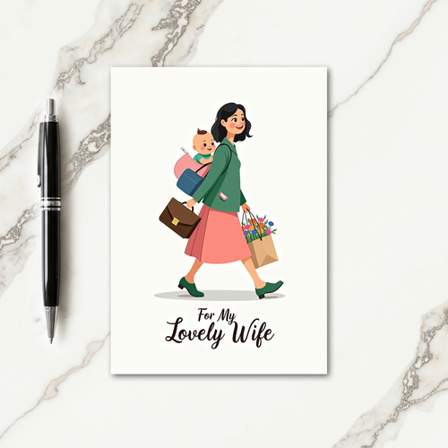 Modern Mom Floral Mothers Day Card