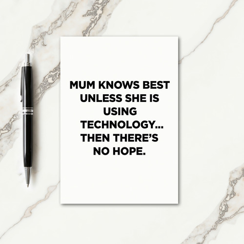 Modern Mothers Day Humor Card