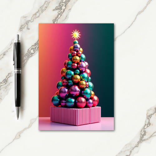 Modern Orb Christmas Card