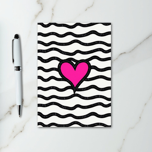 Modern Pink Heart Love Card