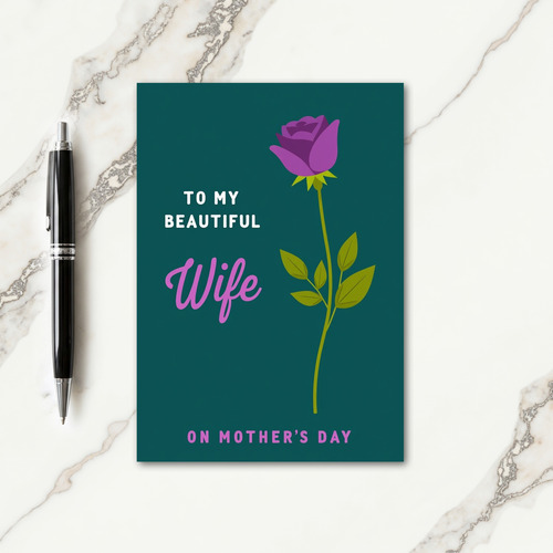 Modern Rose Mothers Day Card