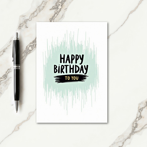 Modern Script Birthday Card
