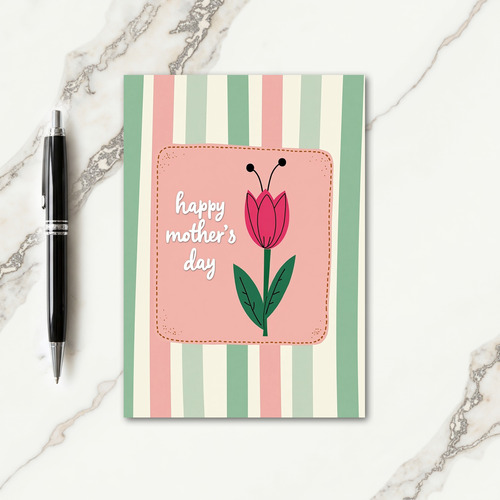 Modern Serif Happy Mothers Day Card