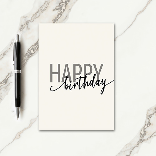 Modern Text Birthday Card
