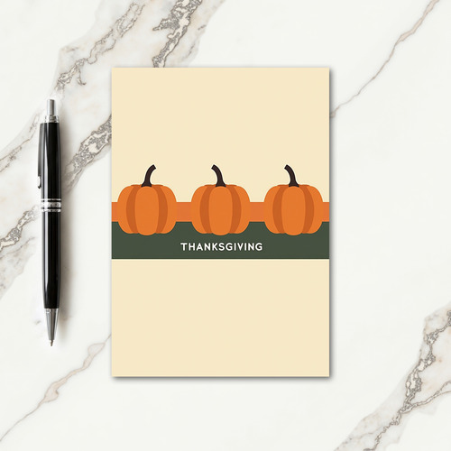 Modern Thanksgiving Gourds Card thumbnail