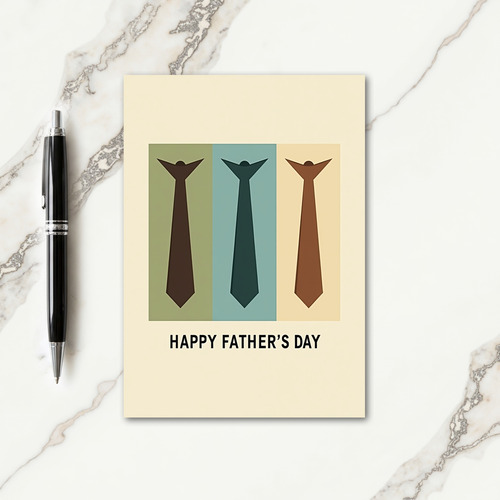 Modern Tie Graphic Father Card