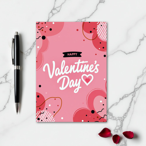 Modern Valentine Abstract Card