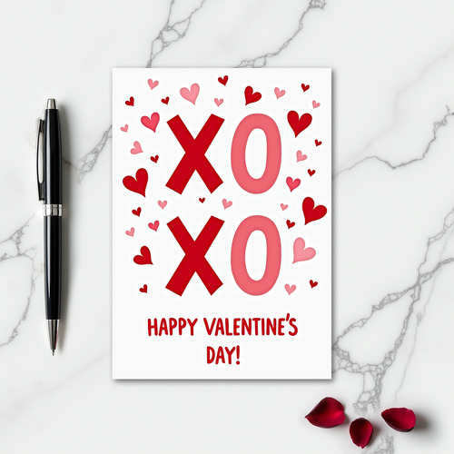 Modern Xoxo Valentine Message Card
