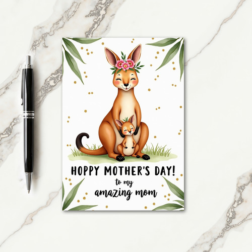 Mom And Baby Animal Love Card