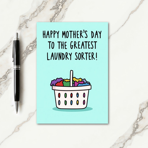 Mom Laundry Hero Day Card