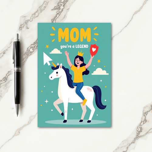 Mom Youre A Legend Celebration Card