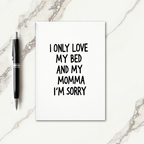 Mommas Bedtime Apology Card