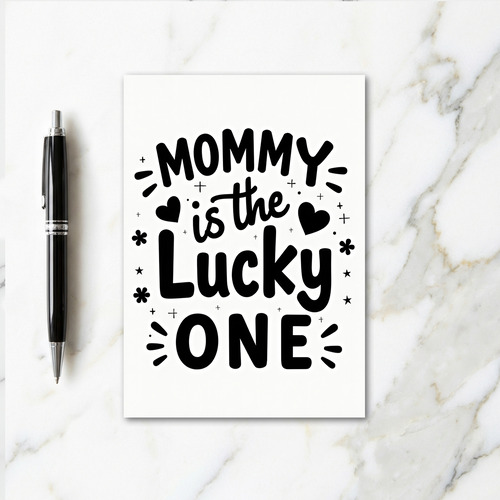 Mommy Lucky Hearts Pattern Card