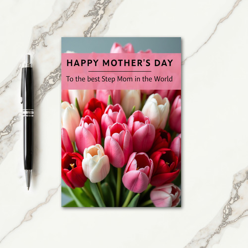 Moms Day Blossoms Banner Card