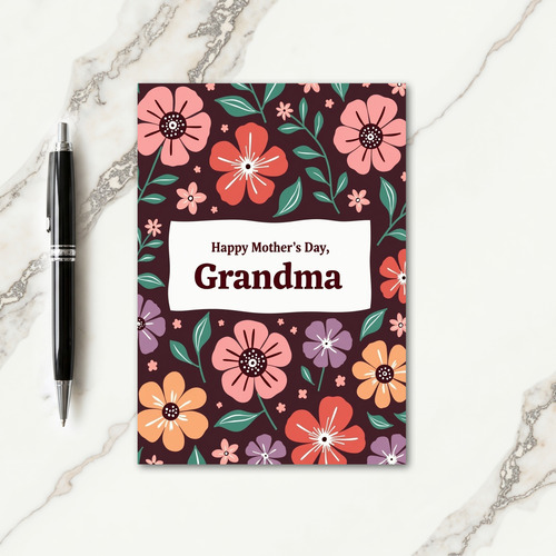 Moms Day Flowers Card