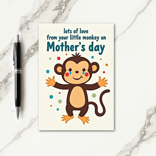 Monkey Hug Mothers Day Card