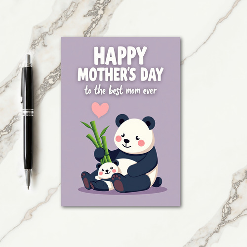 Monochrome Bears Mothers Day Card