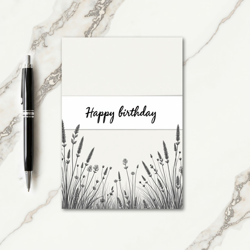 Monochrome Botanical Card