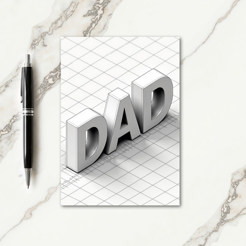 Monochrome Dad Fathers Day Card