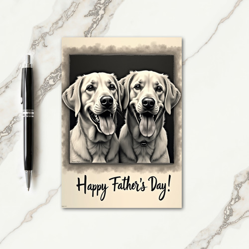 Monochrome Fathers Day Card