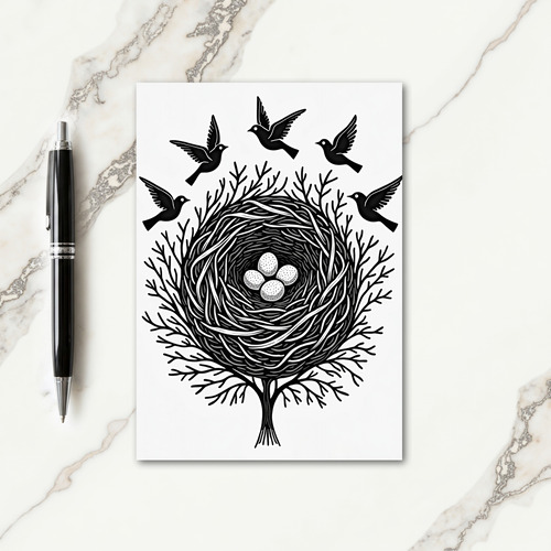 Monochrome Fathers Day Nest Card