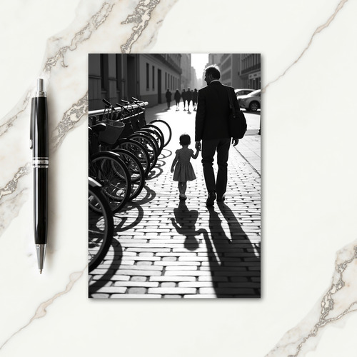 Monochrome Fathers Day Walk Card