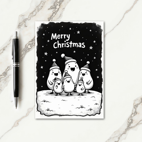 Monochrome Festive Christmas Card