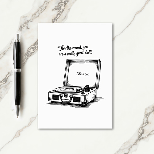Monochrome Great Dad Card