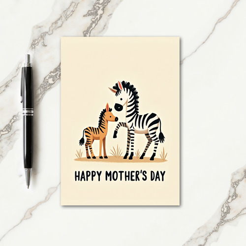 Monochrome Mother And Child Card