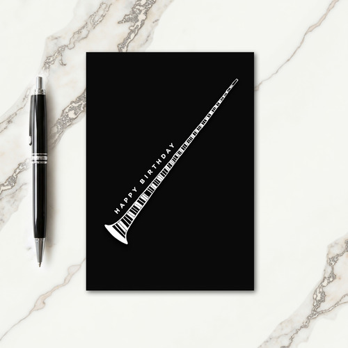 Monochrome Music Birthday Card