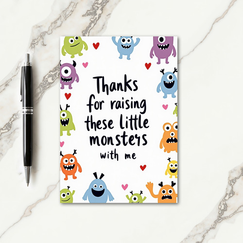 Monster Thanks Mothers Day Card
