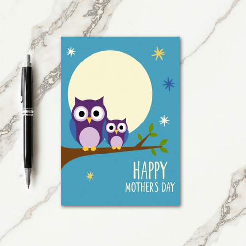 Moonlit Birds Mothers Day Card